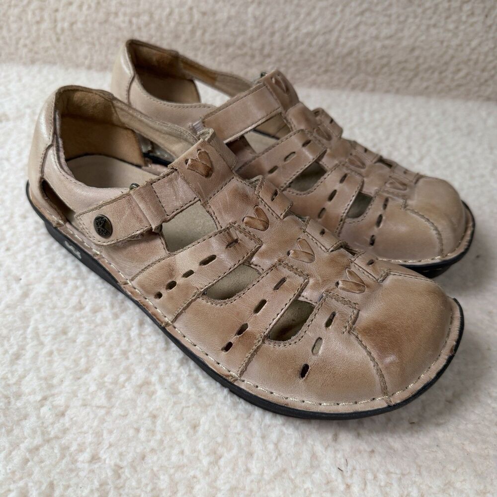 Alegria Women's Tan Leather Fisherman Clog Size 38 (US 7) Flaw